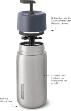 Black+Blum Black + Blum Travel Cup Insulated Stainless Steel 340ML- Slate -Samsonite Store image 2465