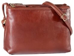 Derek Alexander Bristol 3 Top Zip Bag- Whiskey